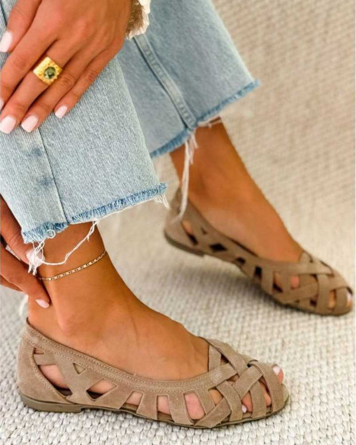 Jeanne | Sandales plates à brides croisées