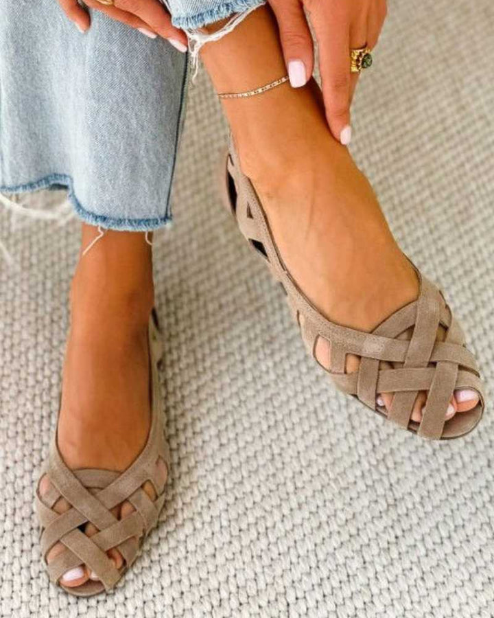 Jeanne | Sandales plates à brides croisées