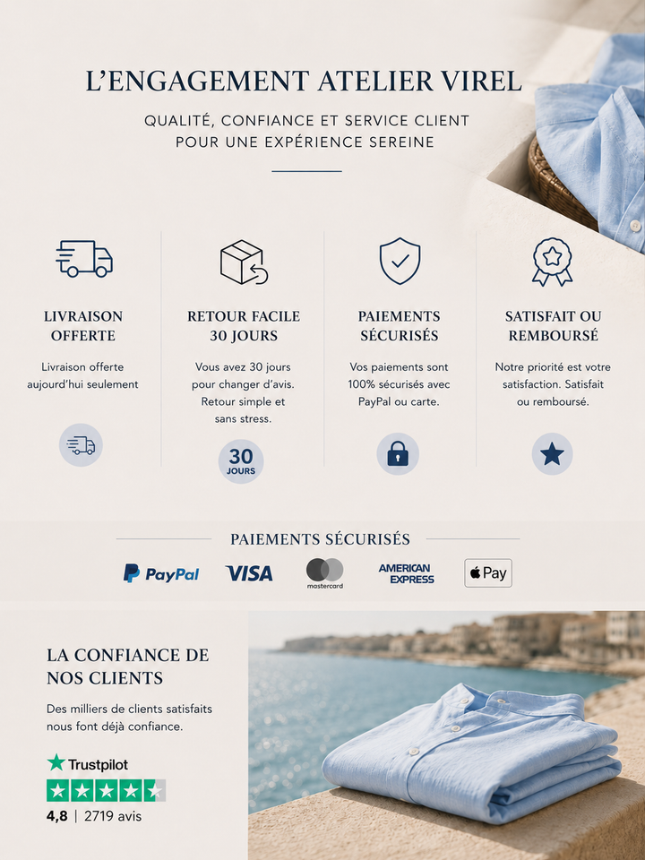 Achille | Chemise légère à col ouvert