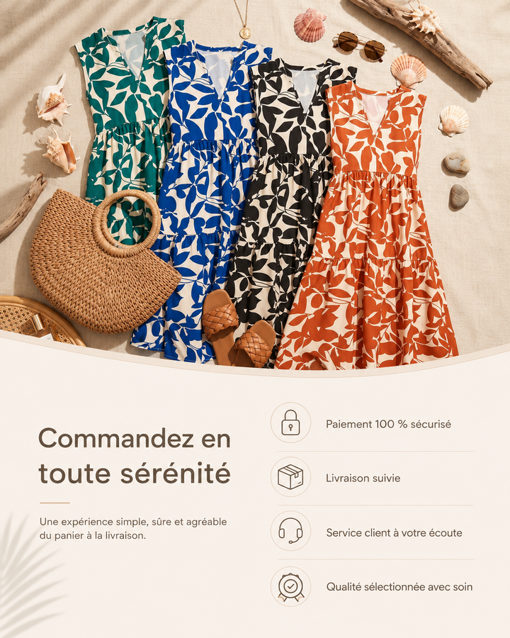 Oriane | Robe fluide imprimée