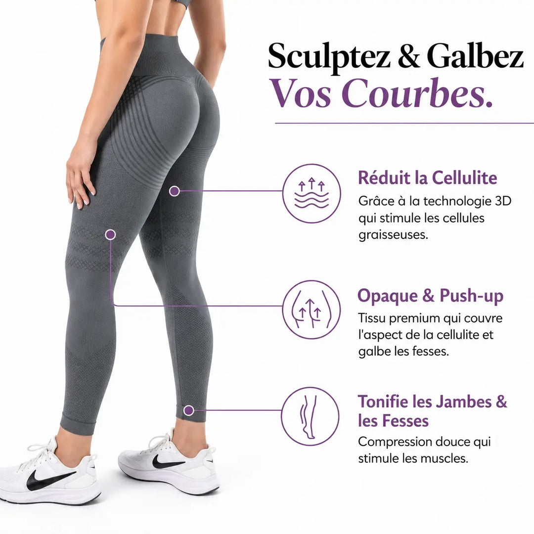 Laure | Legging sculptant à texture 3D