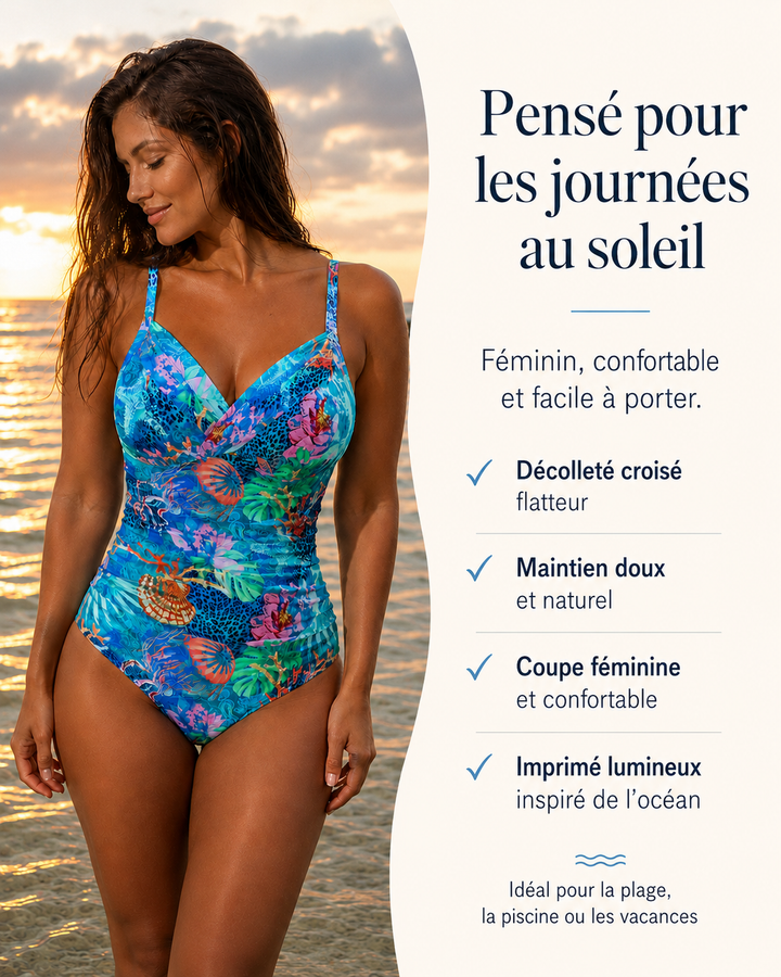 Alix | Maillot de bain croisé imprimé