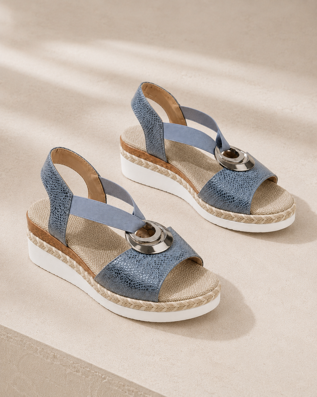 Blanche | Sandales compensées confortables