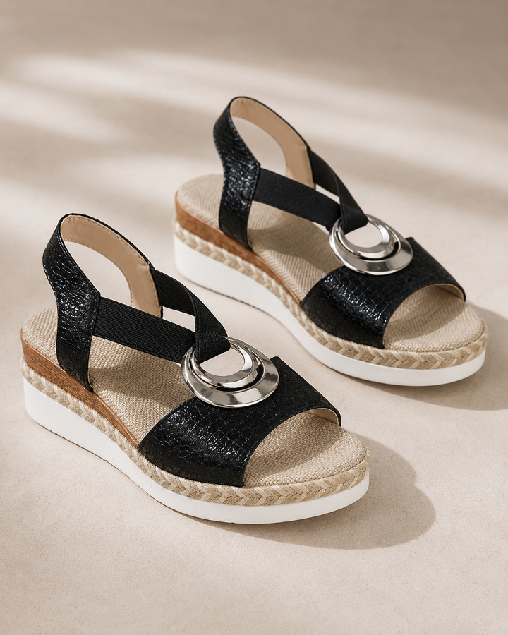 Blanche | Sandales compensées confortables