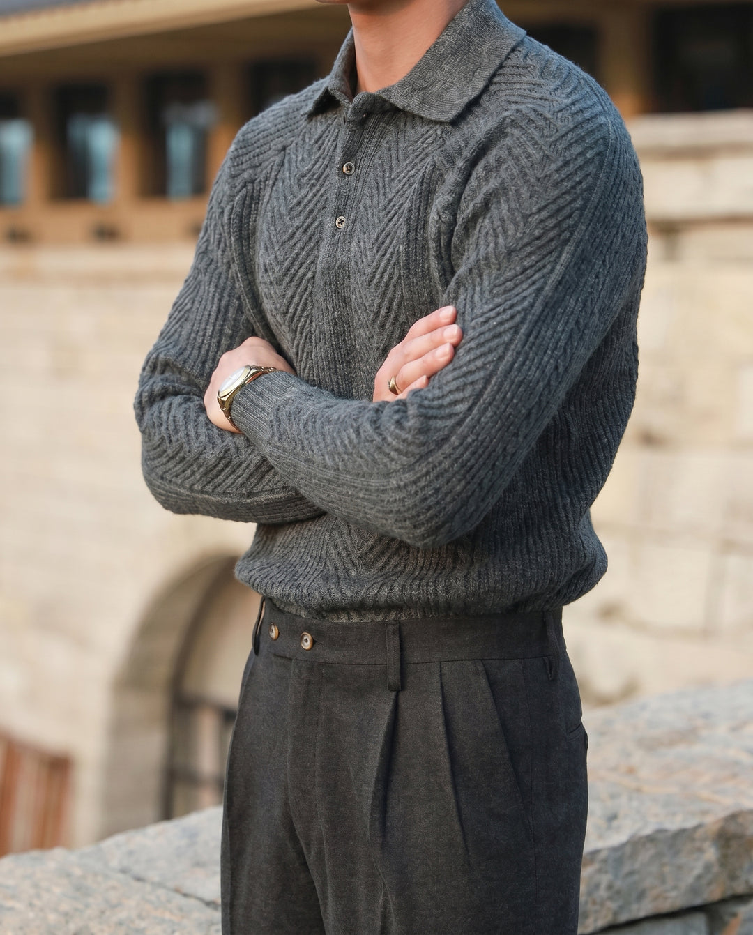 Célian | Pull en maille à col