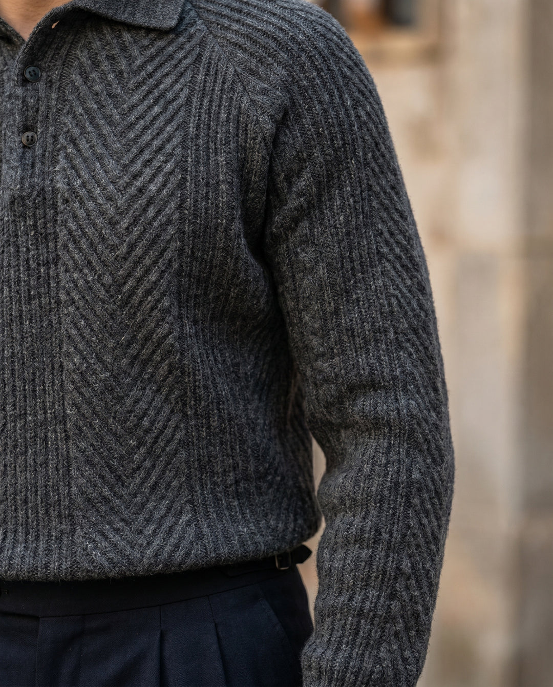 Célian | Pull en maille à col