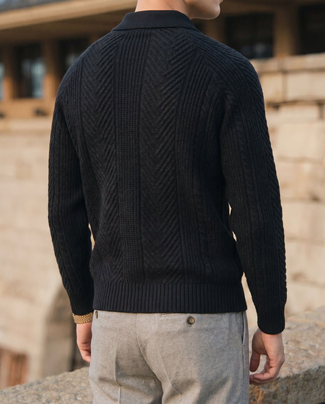 Célian | Pull en maille à col