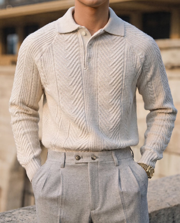 Célian | Pull en maille à col