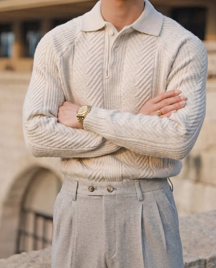 Célian | Pull en maille à col