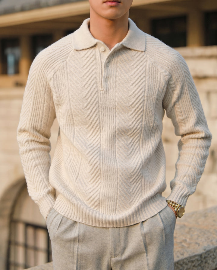 Célian | Pull en maille à col