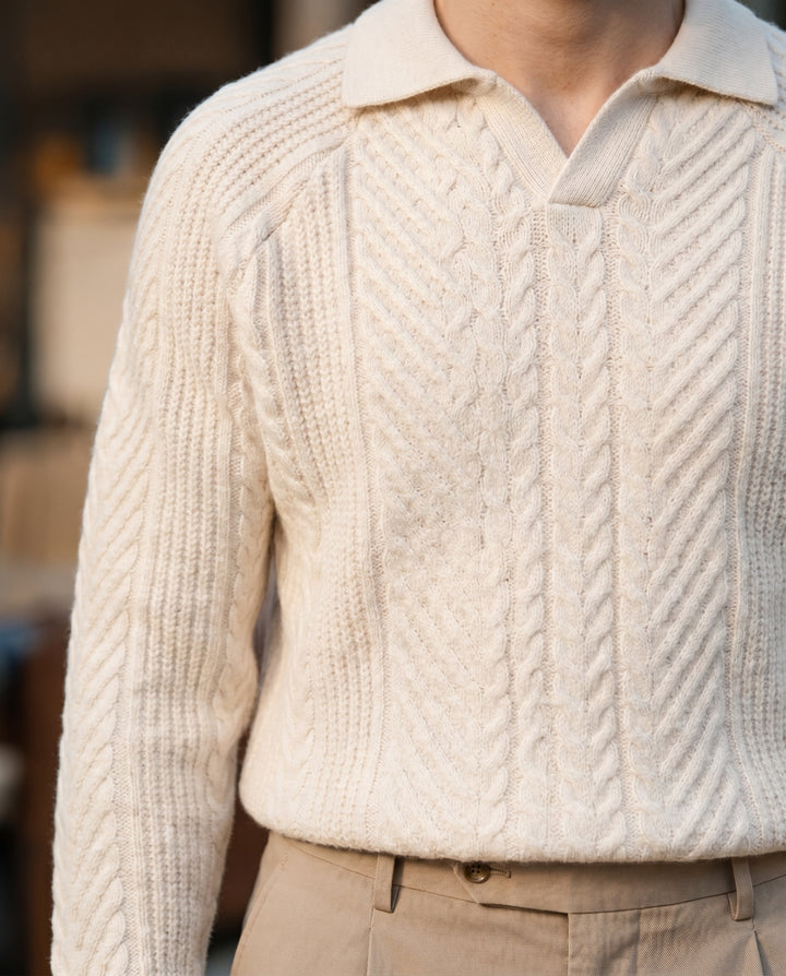 Célian | Pull en maille à col