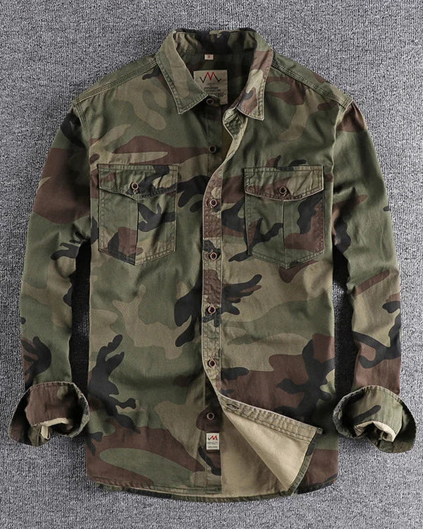 Damien | Chemise camouflage boutonnée