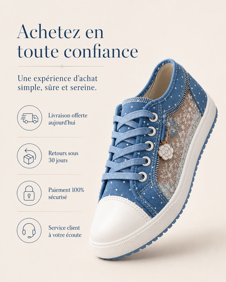 Fleur | Baskets à détails floraux