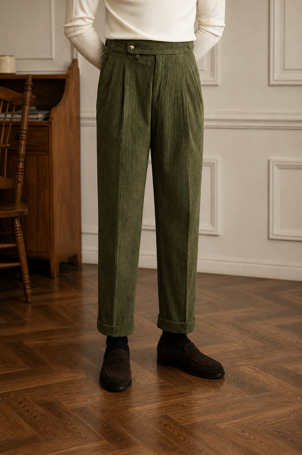 Léandre | Pantalon en velours côtelé Pembroke