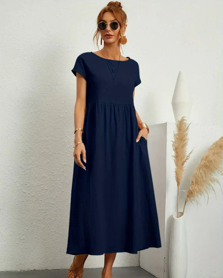 Amélie | Robe Légère En Coton Doux Avec Poches