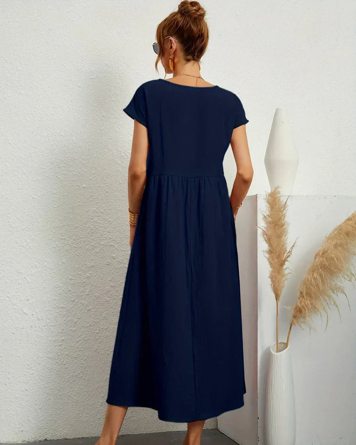 Amélie | Robe Légère En Coton Doux Avec Poches