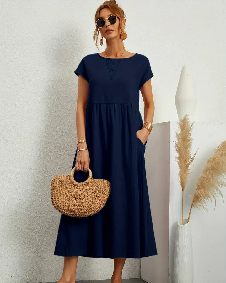 Amélie | Robe Légère En Coton Doux Avec Poches