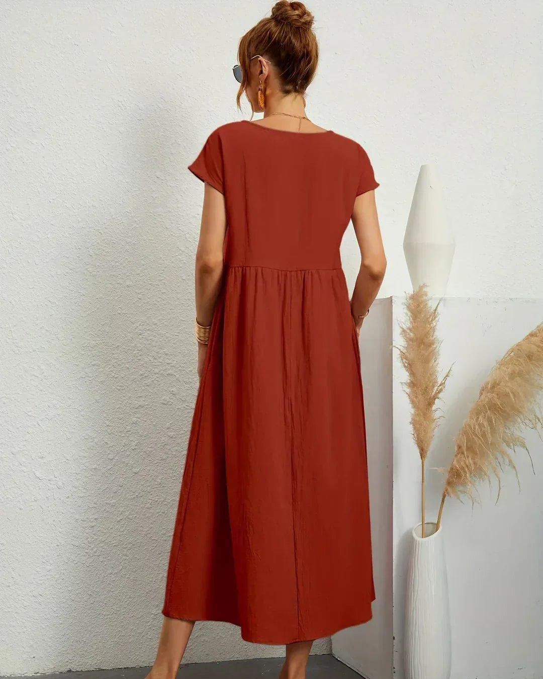 Amélie | Robe Légère En Coton Doux Avec Poches