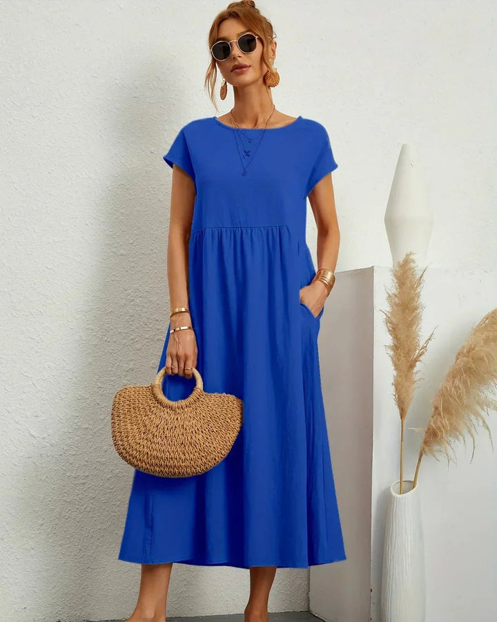 Amélie | Robe Légère En Coton Doux Avec Poches