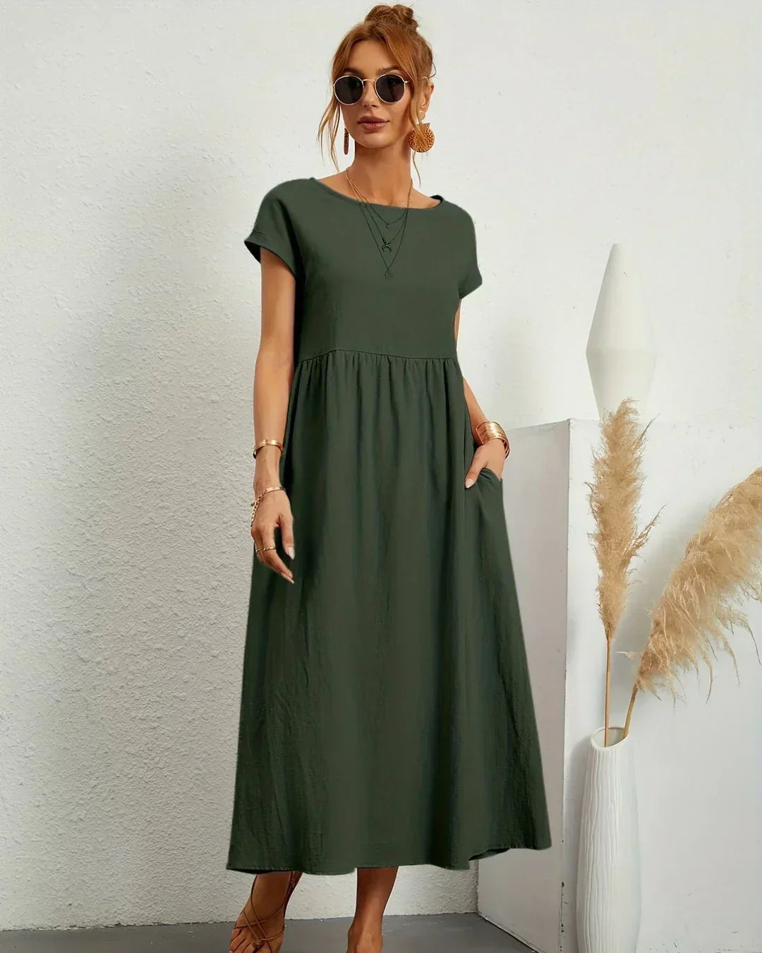 Amélie | Robe Légère En Coton Doux Avec Poches