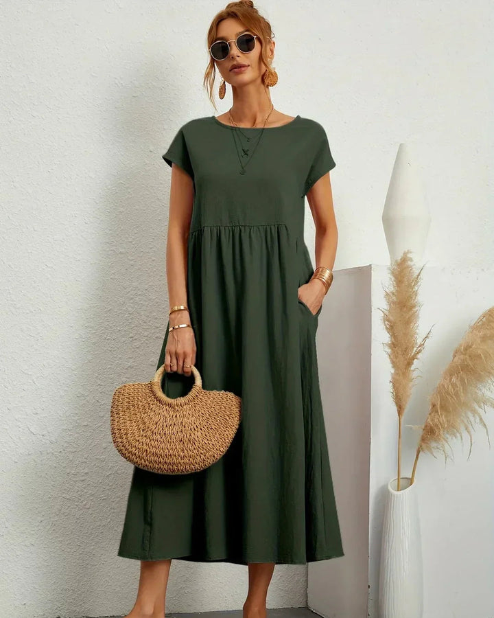 Amélie | Robe Légère En Coton Doux Avec Poches