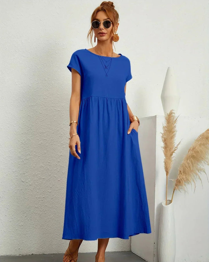 Amélie | Robe Légère En Coton Doux Avec Poches