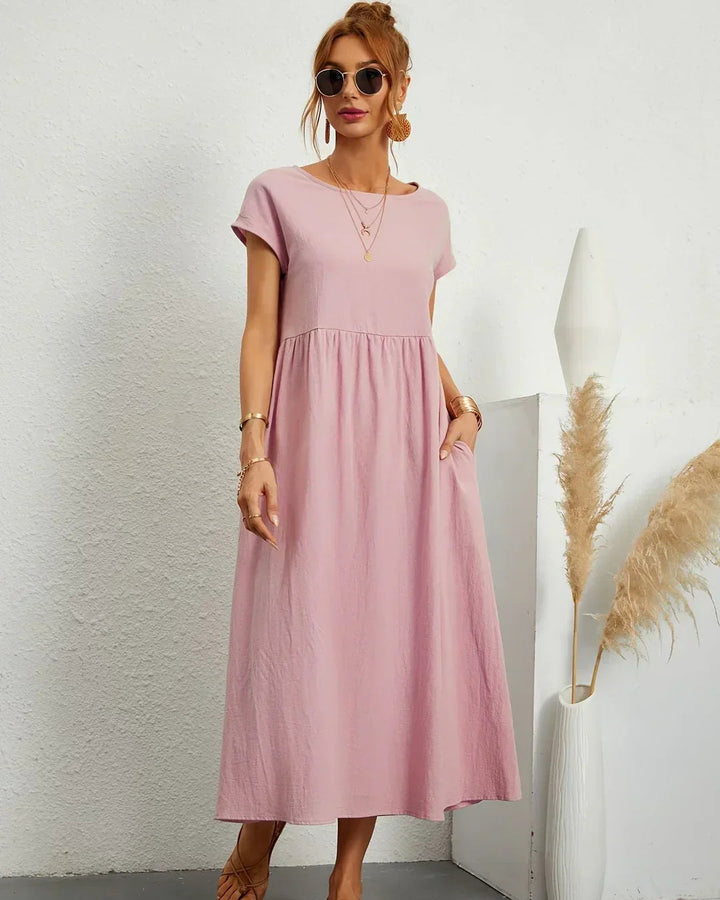 Amélie | Robe Légère En Coton Doux Avec Poches