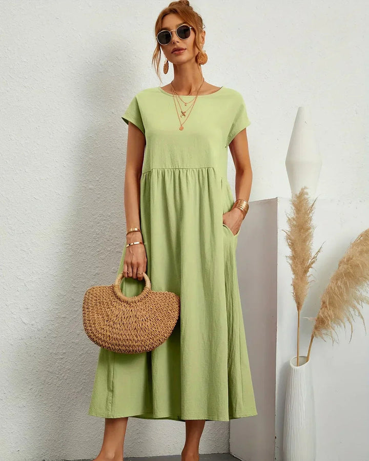 Amélie | Robe Légère En Coton Doux Avec Poches