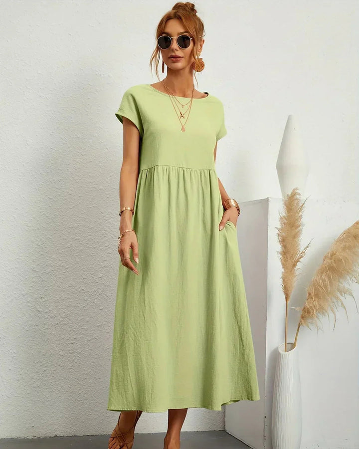 Amélie | Robe Légère En Coton Doux Avec Poches