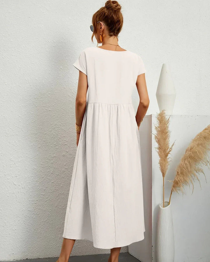 Amélie | Robe Légère En Coton Doux Avec Poches