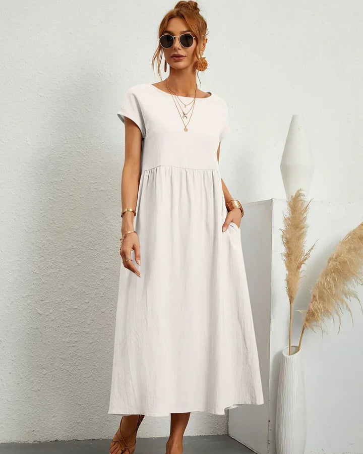 Amélie | Robe Légère En Coton Doux Avec Poches