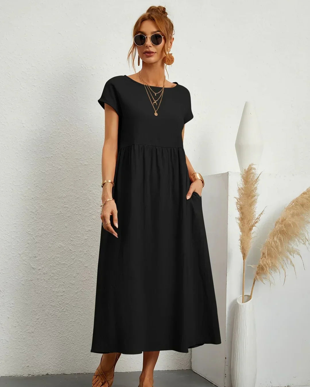 Amélie | Robe Légère En Coton Doux Avec Poches