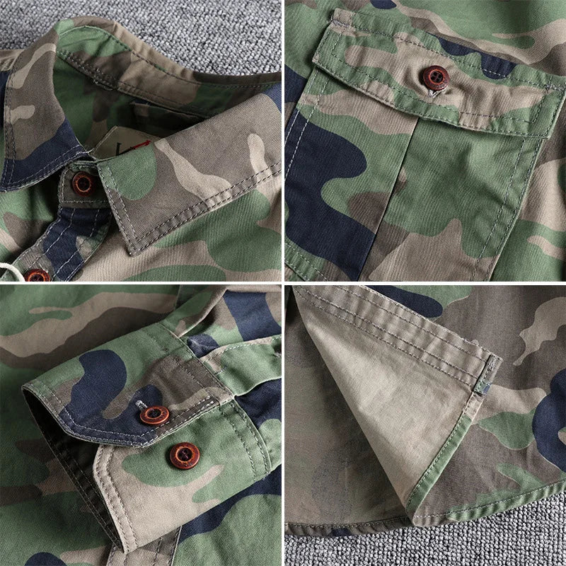 Damien | Chemise camouflage boutonnée